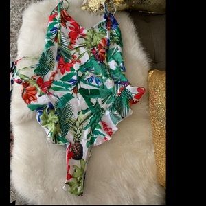 One piece high rise swimsuit